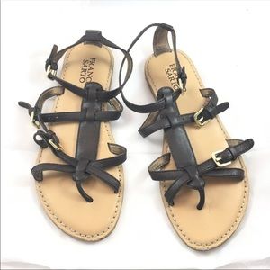 FRANCO SARTO gladiator brown sandals 5.5 leather